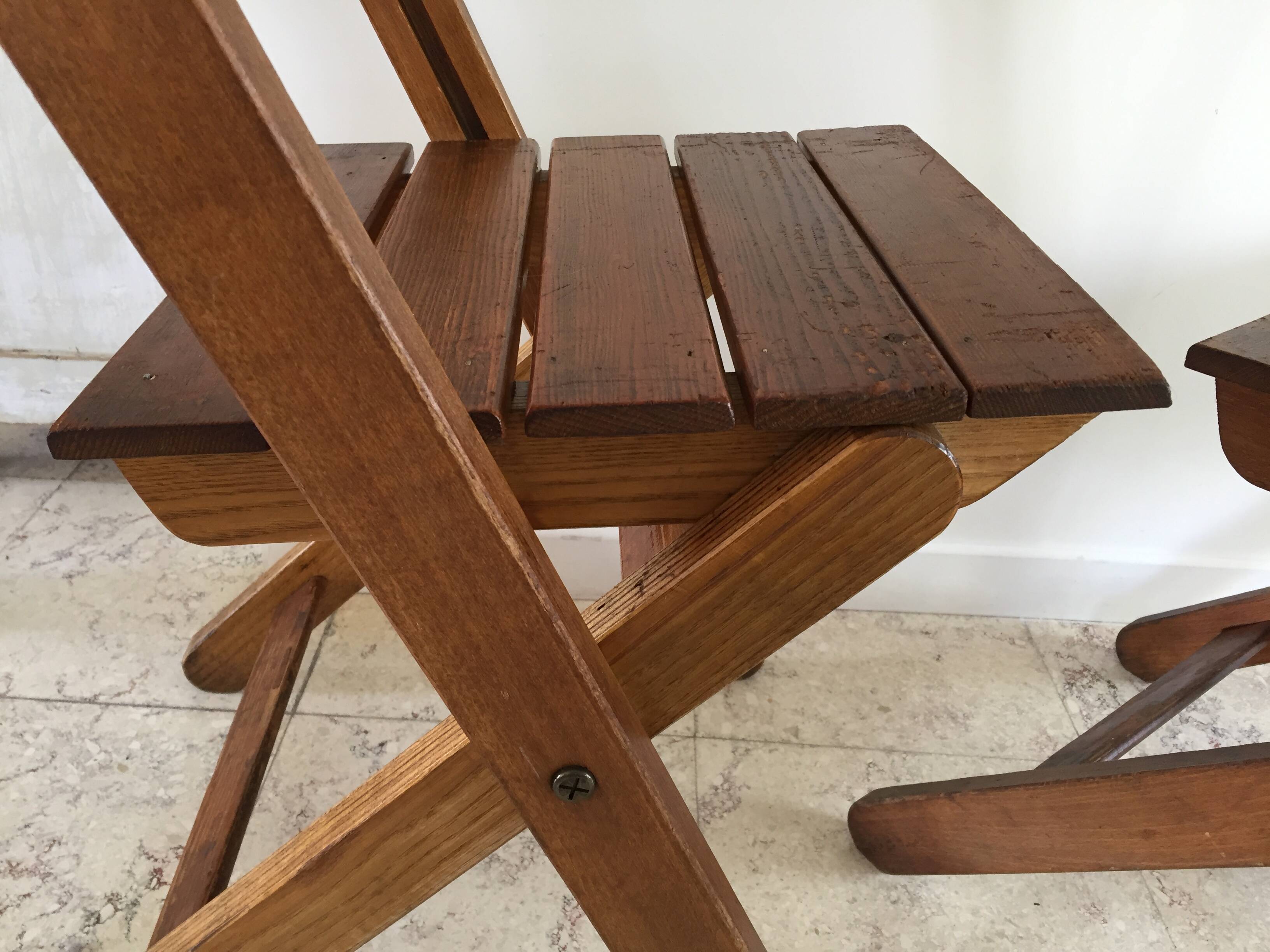 Folding chalet chairs "wood fire"