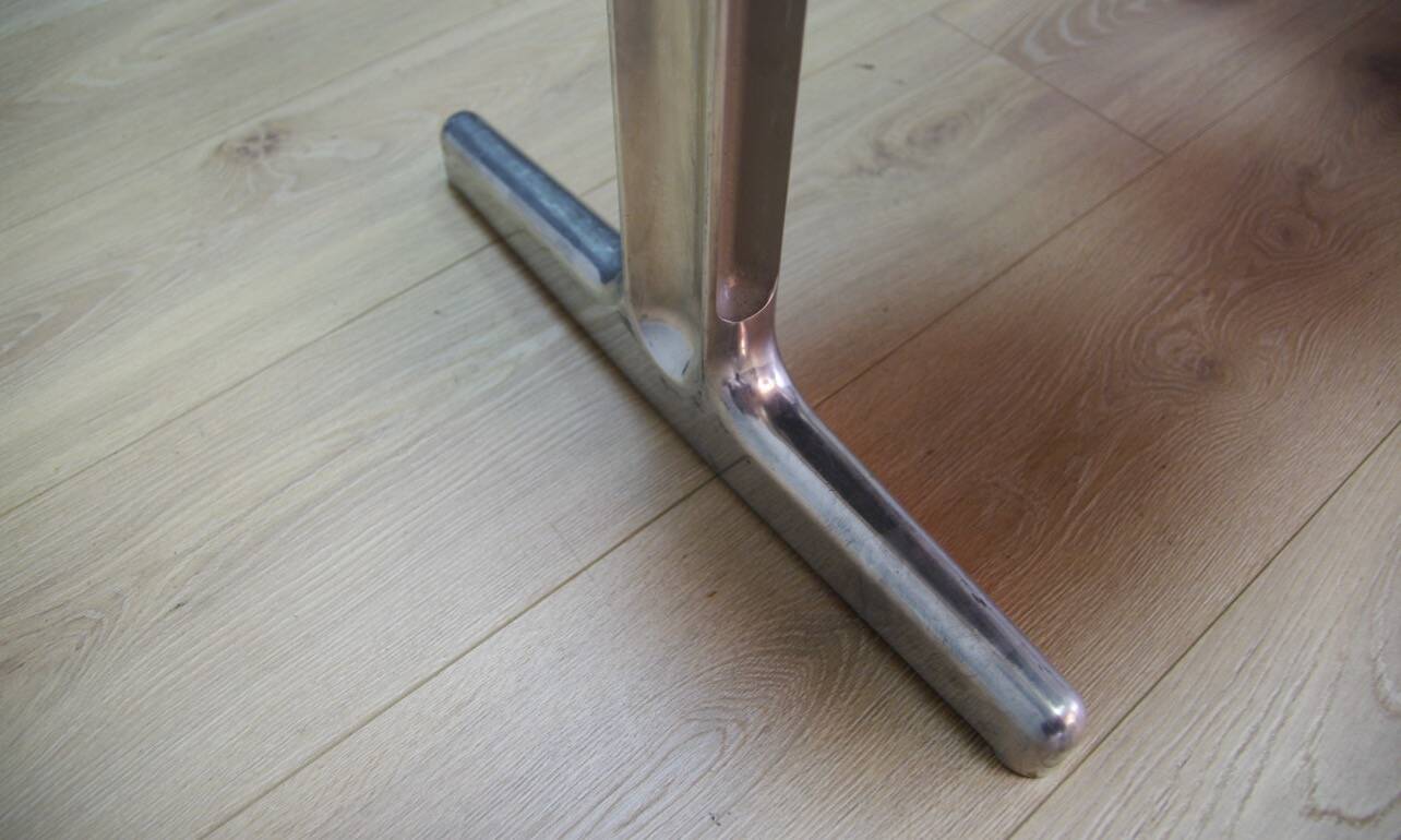 Grey aluminium bench, Danish design, 1960s, production: Denmark
