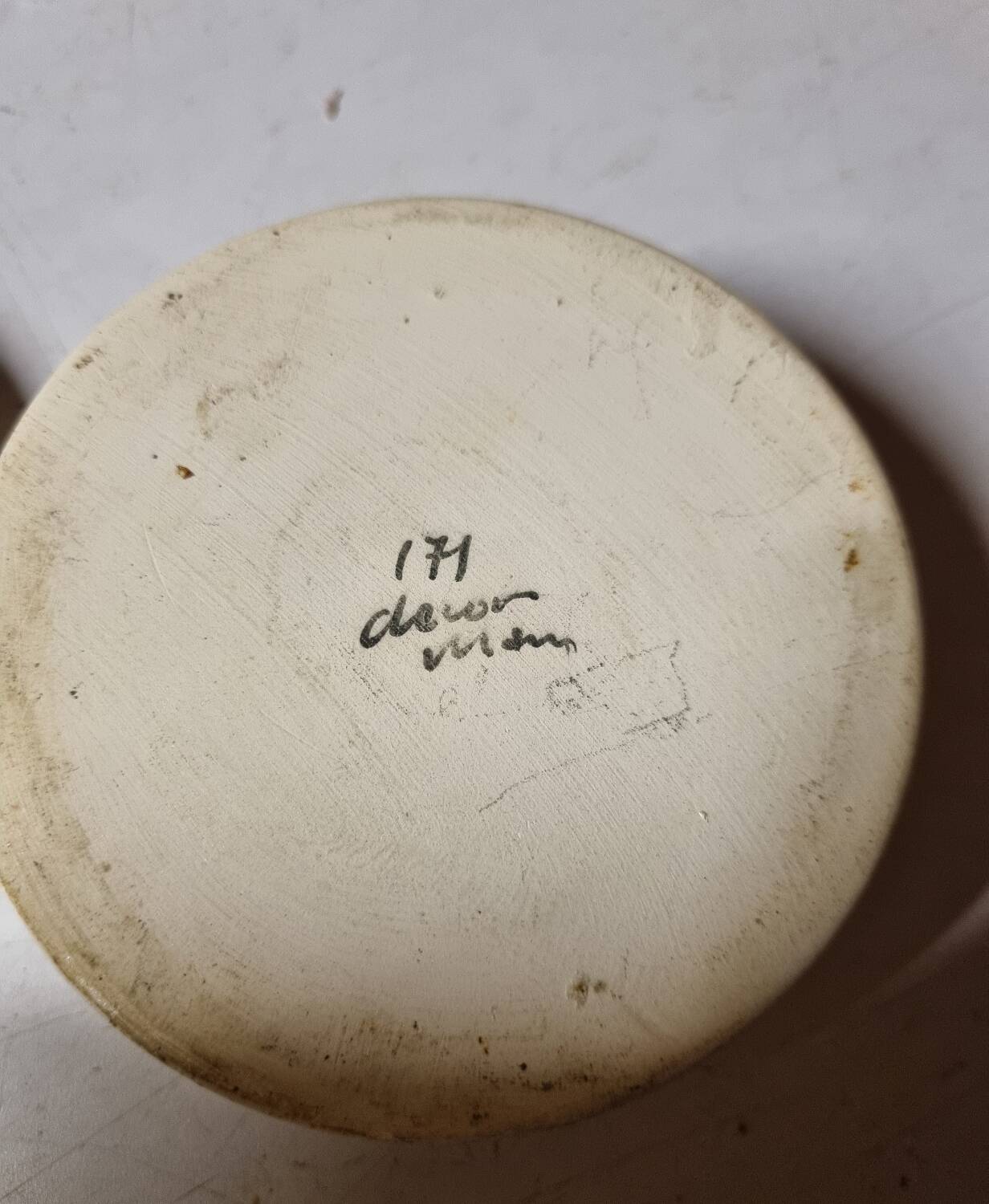 Antique porcelain candy jar and sugar bowl from Châtillon-sur-Seine