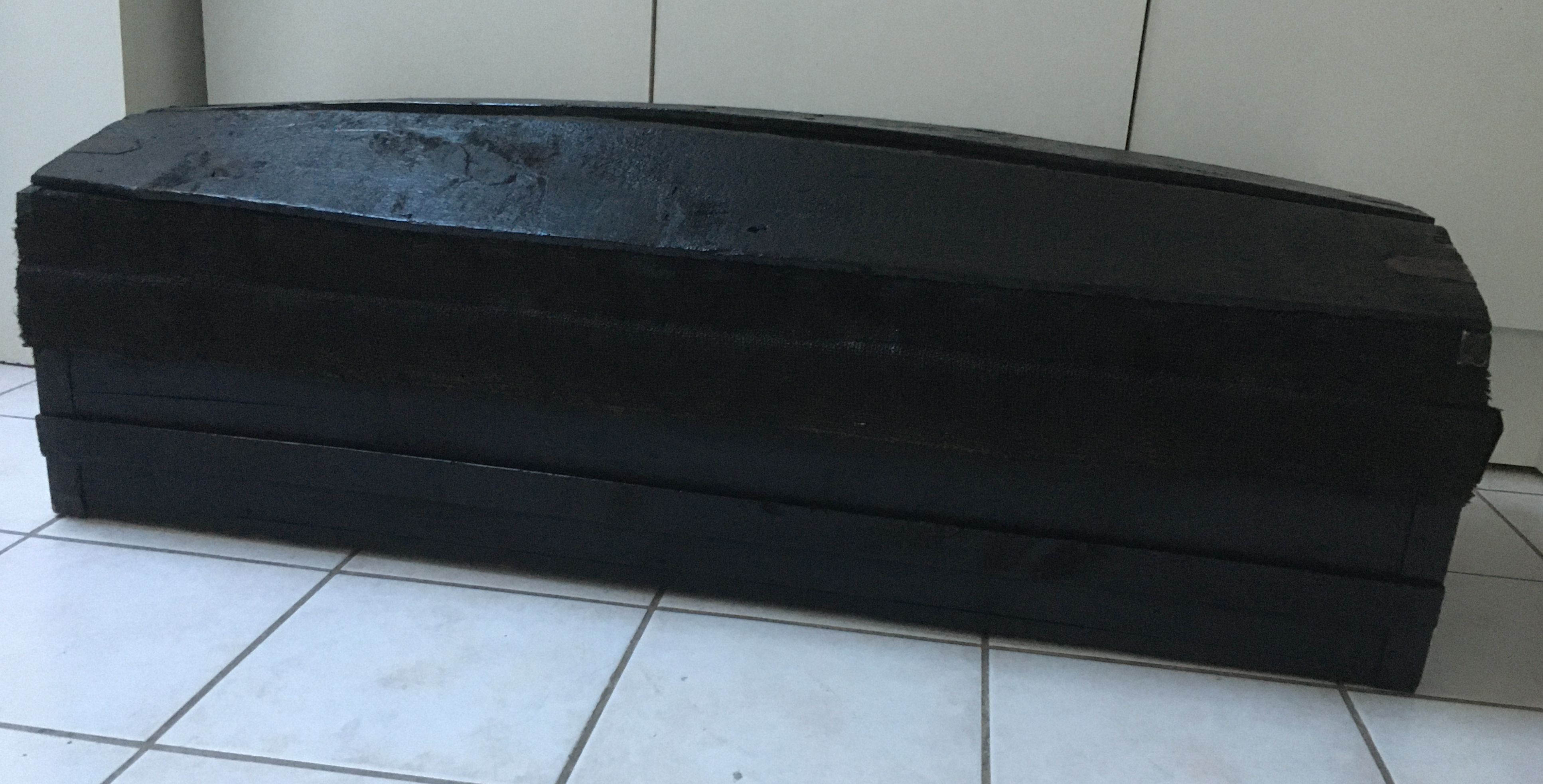 Old 19th century wooden travel chest