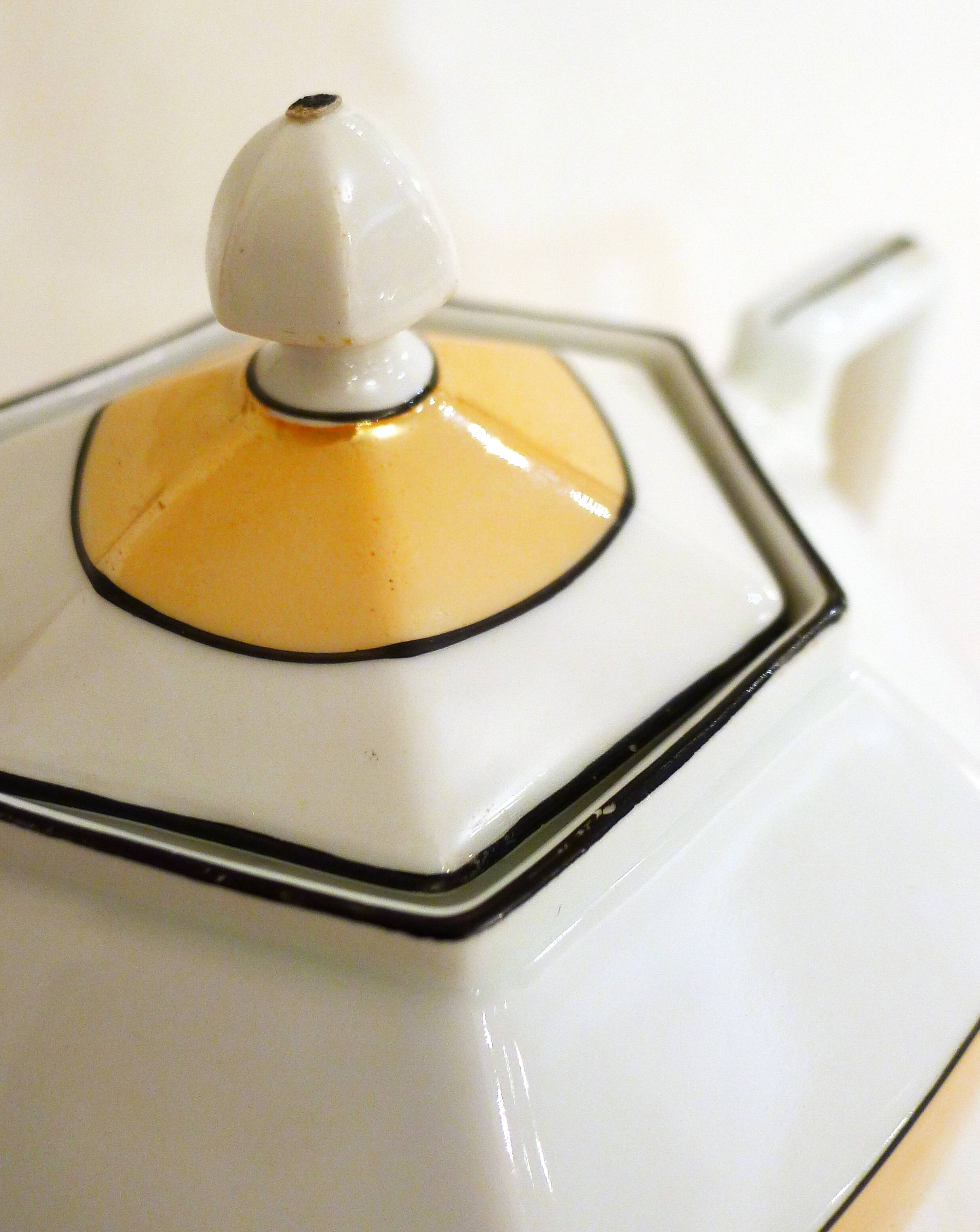 Iridescent Art Deco Sugar Bowl