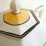 Iridescent Art Deco Sugar Bowl