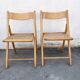 Paire de chaises pliante assise cannage