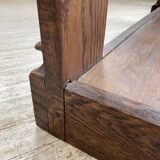 Oak console with white marble top 1970