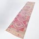 Soft Pink Oriental Turkish Runner Rug, 75x357Cm