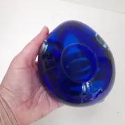 Blue Murano glass catchall.
