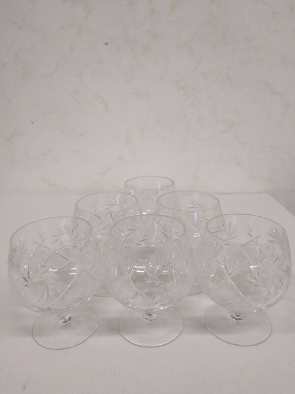 Verre à cognac en cristal taillé HEMAH