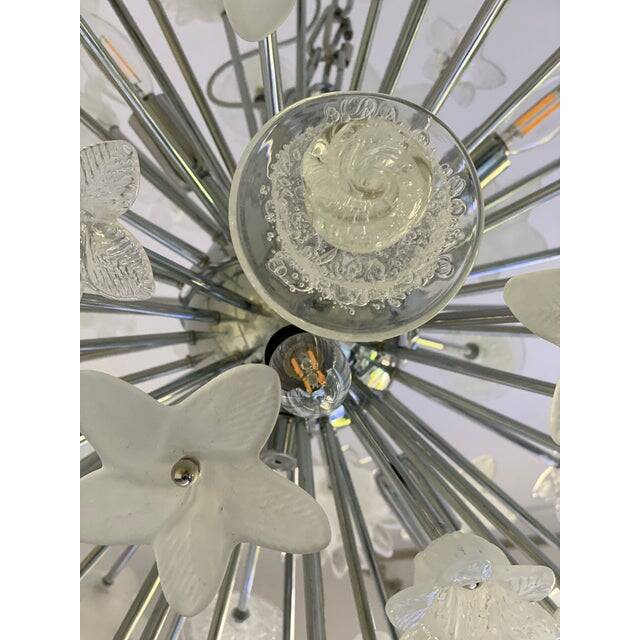 Contemporary "Bouquet" Flowers Murano Glass Sputnik Chandelier