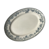 Flat dish grey blue HBCM Guadeloupe