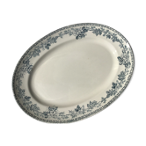 Flat dish grey blue HBCM Guadeloupe