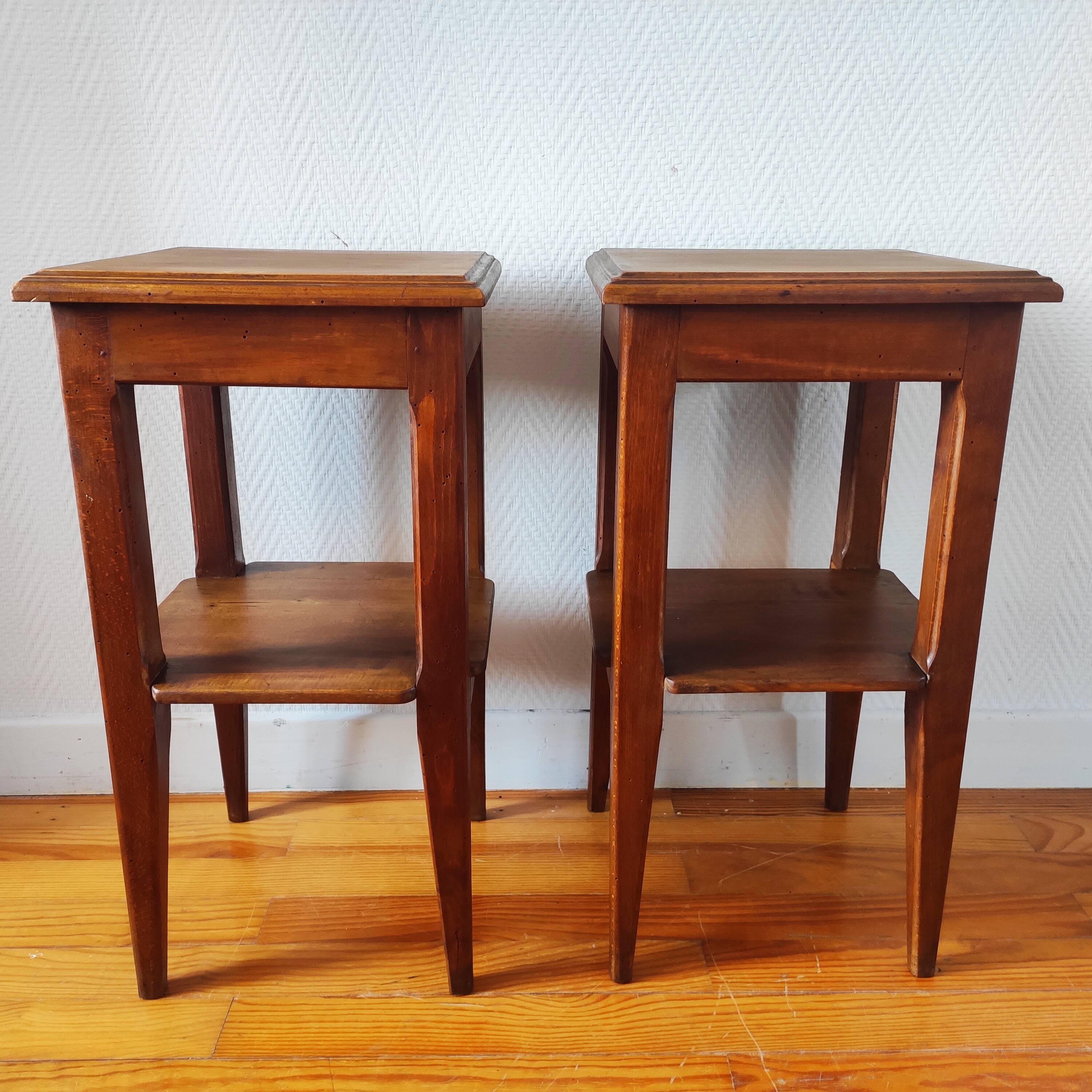 Pair of bedside tables, end of sofa, 1940/50