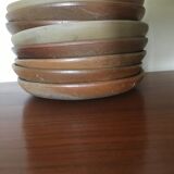 Vintage enamelled sandstone dessert plates