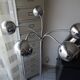 Lampadaire 5 boules orientables métal chromé vintage