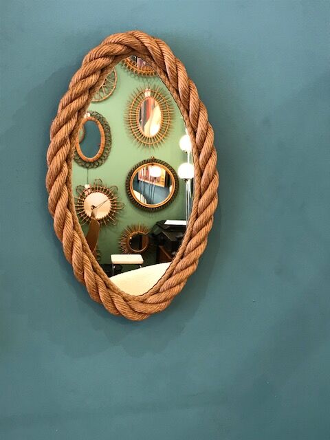Mirror oval rope 25x41cm