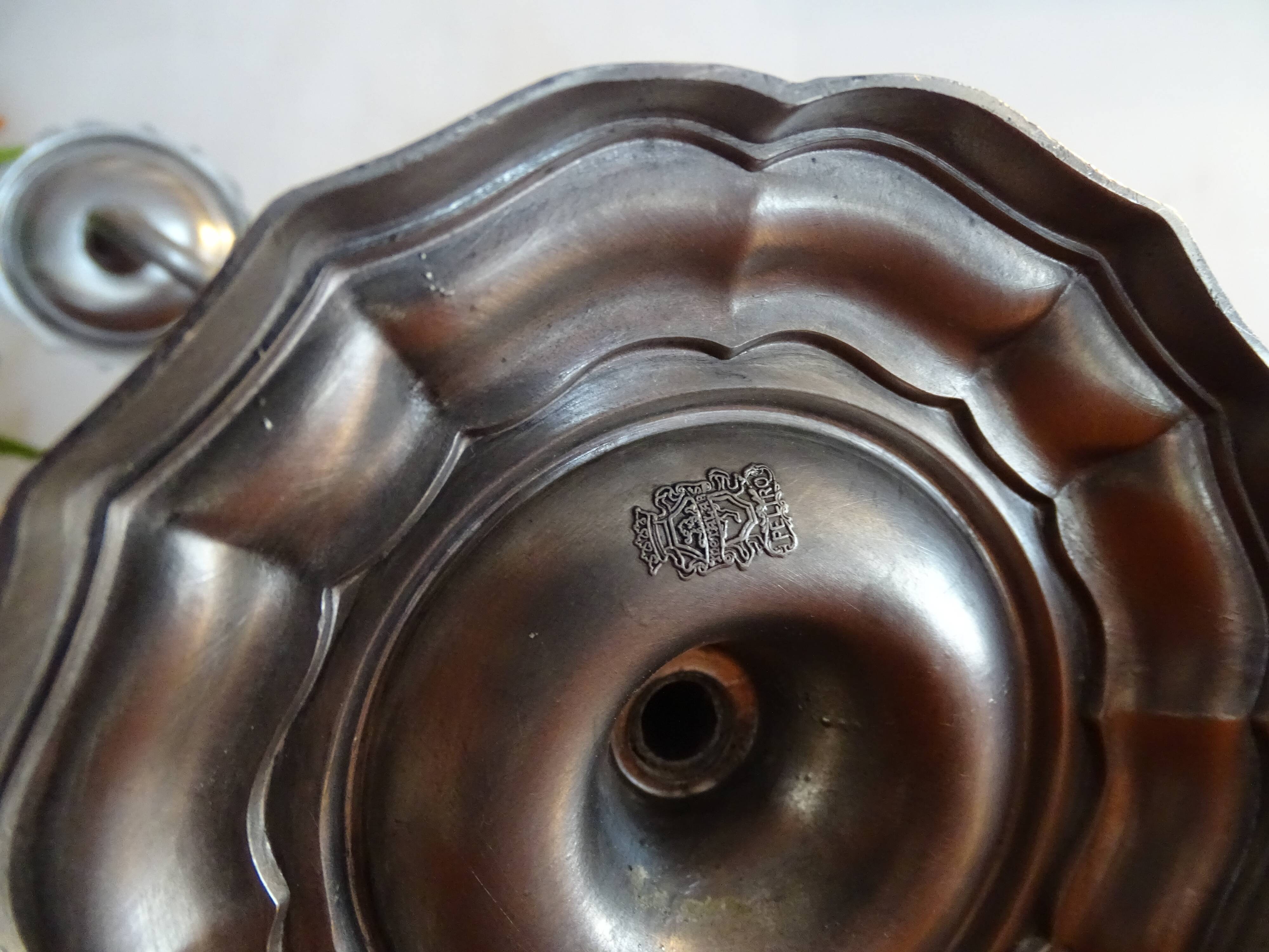 Candlestick 5 branches pewter Peltro signed