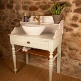 Antique sage green washstand