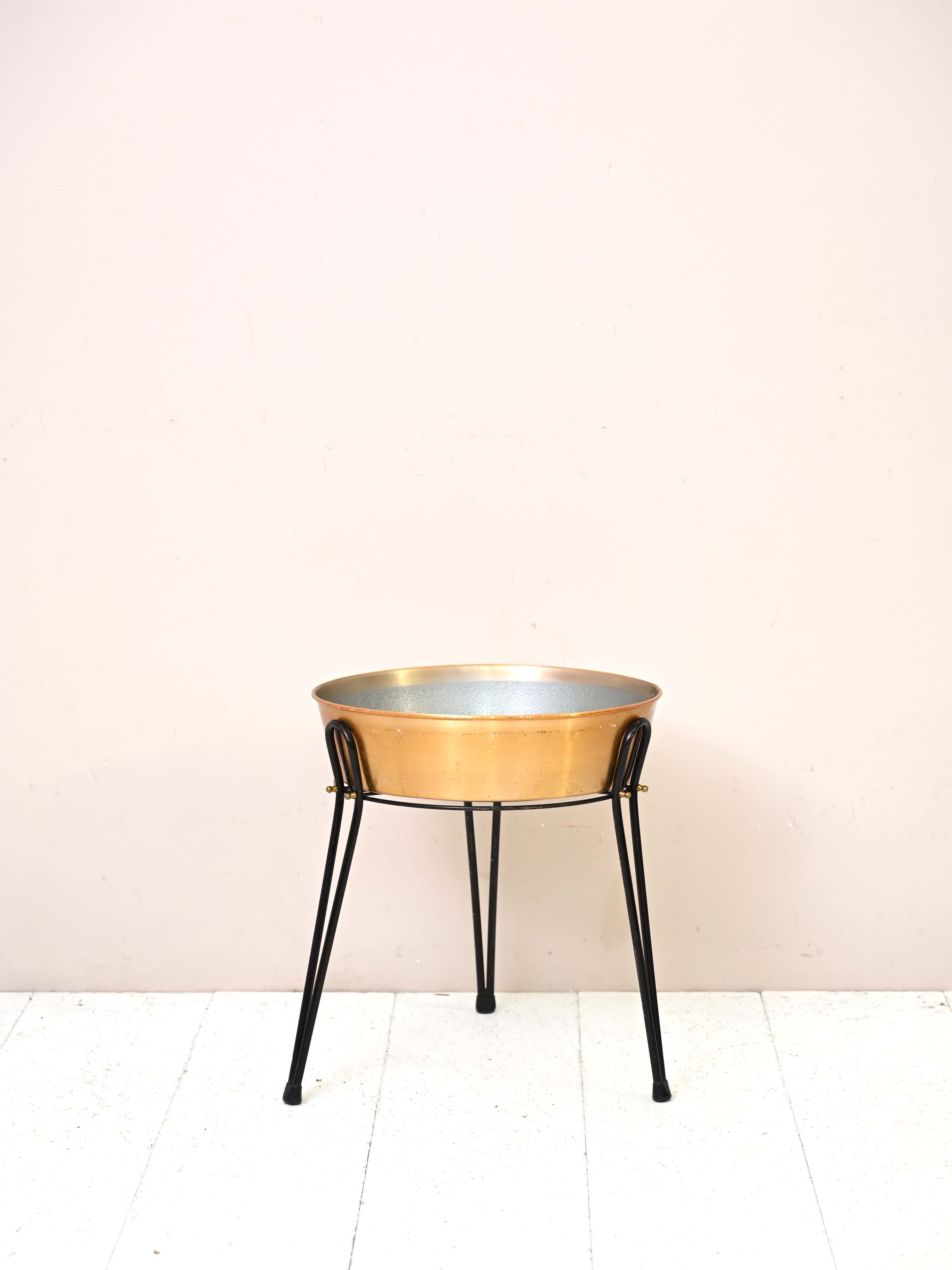 Vintage metal planter