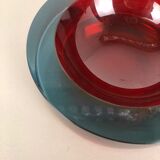 Rare Extra Large Sommerso Bowl Murano Vetri Glass by Cenedese, Italy, 1970s