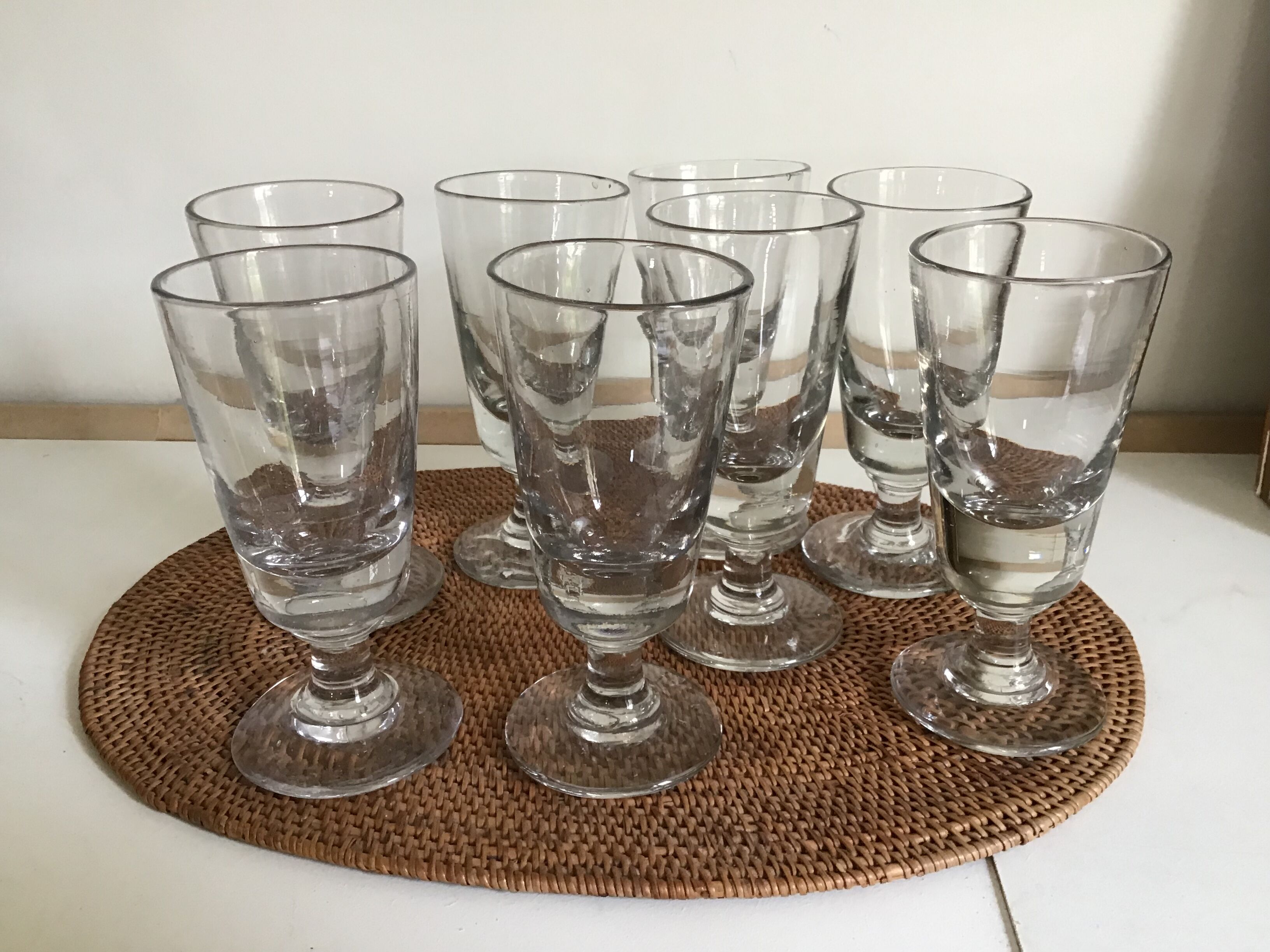 Set of 6 bistro glasses 1900s