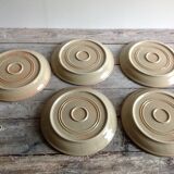Lot de 5 assiettes à dessert en grès