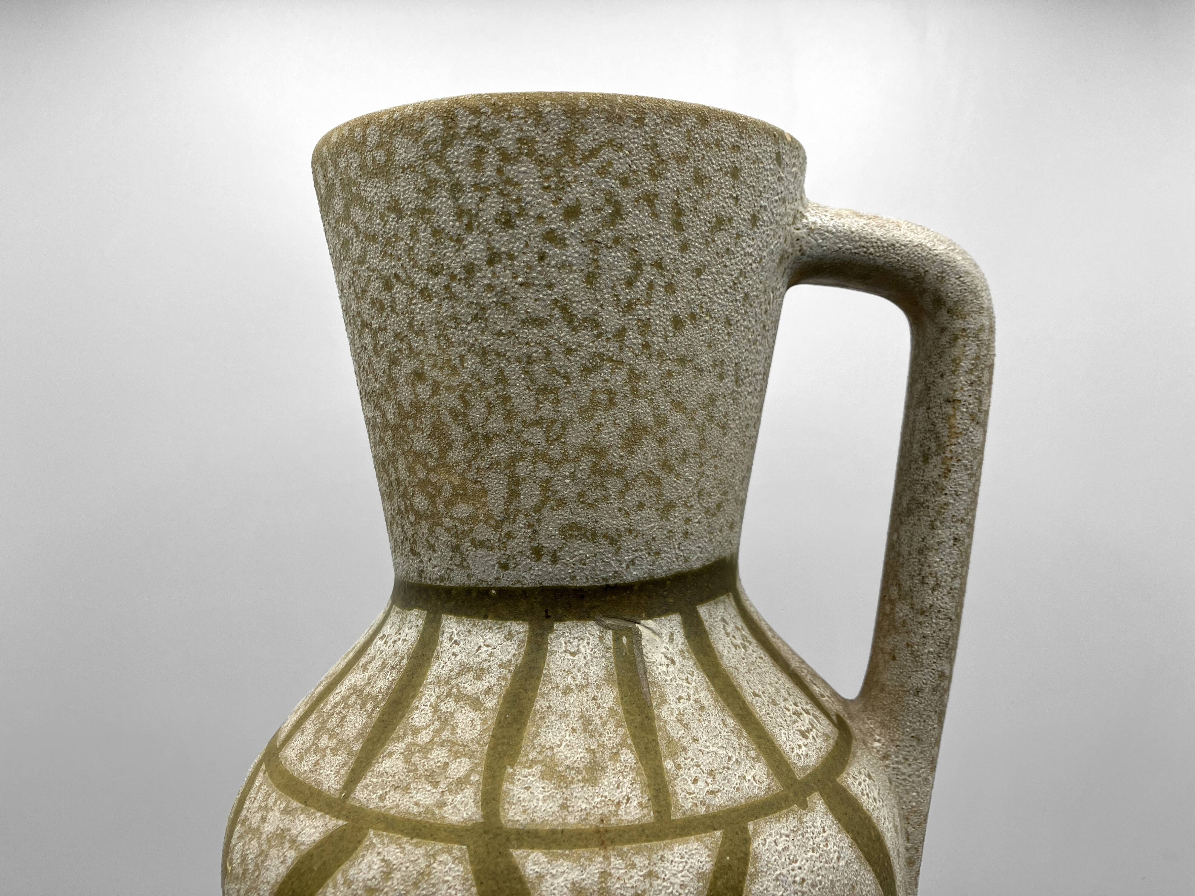 Large vase in matte and glazed ceramic • Manufacture Bay Keramik • W. Germany