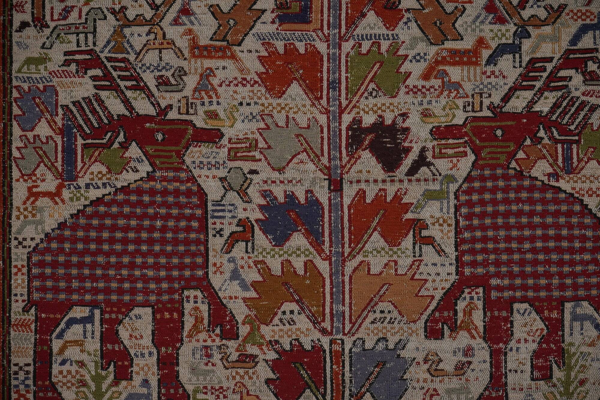 Vintage Turkish kilim, handwoven, 114x217 cm.