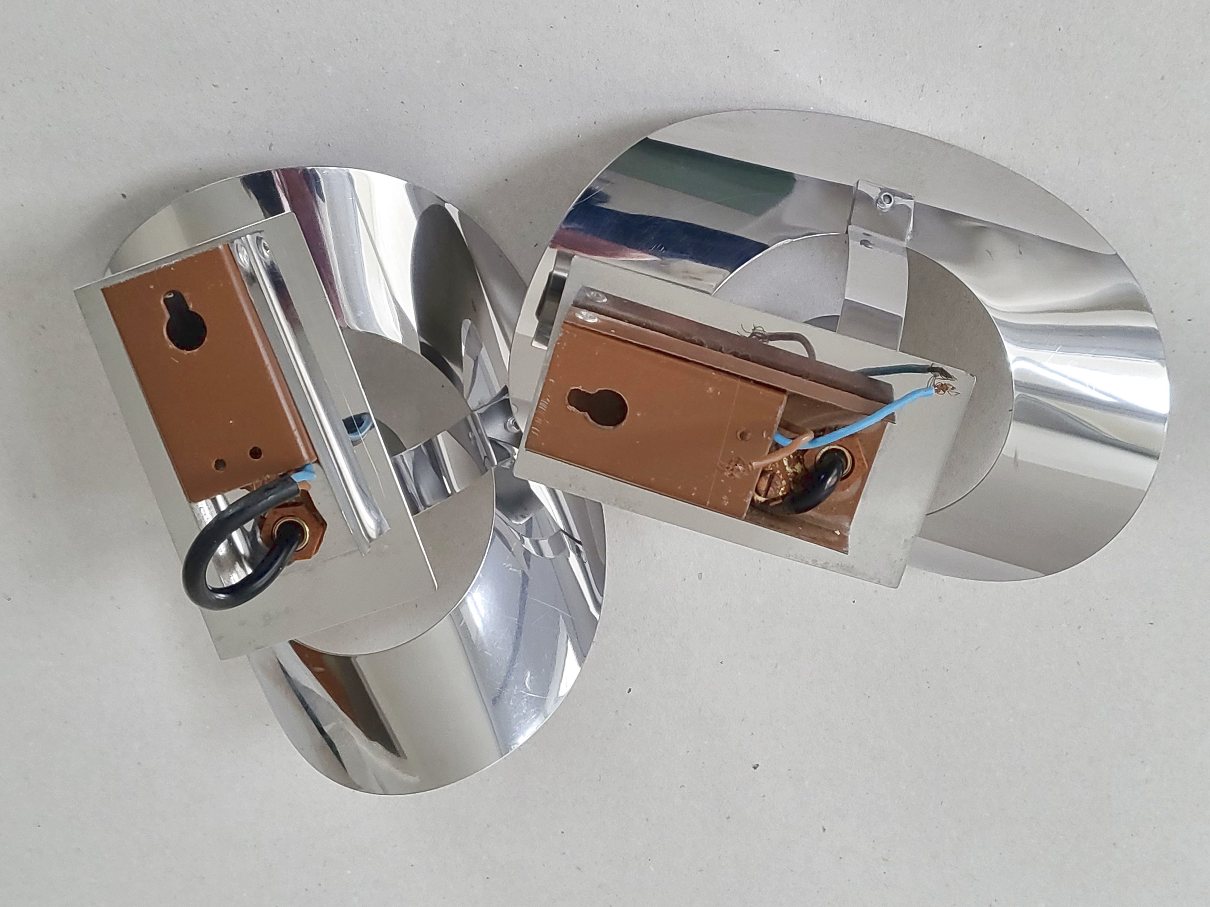 Pair of vintage 1970 wall lamps