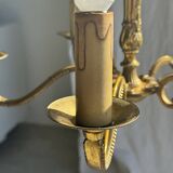 Lustre classique doré à 5 bras de lumière D:40cm