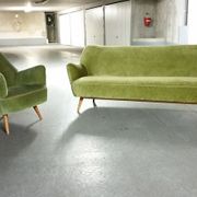Sofa sofa year 50/60 organic iced green style Kurt Ostervig Organic Sofa