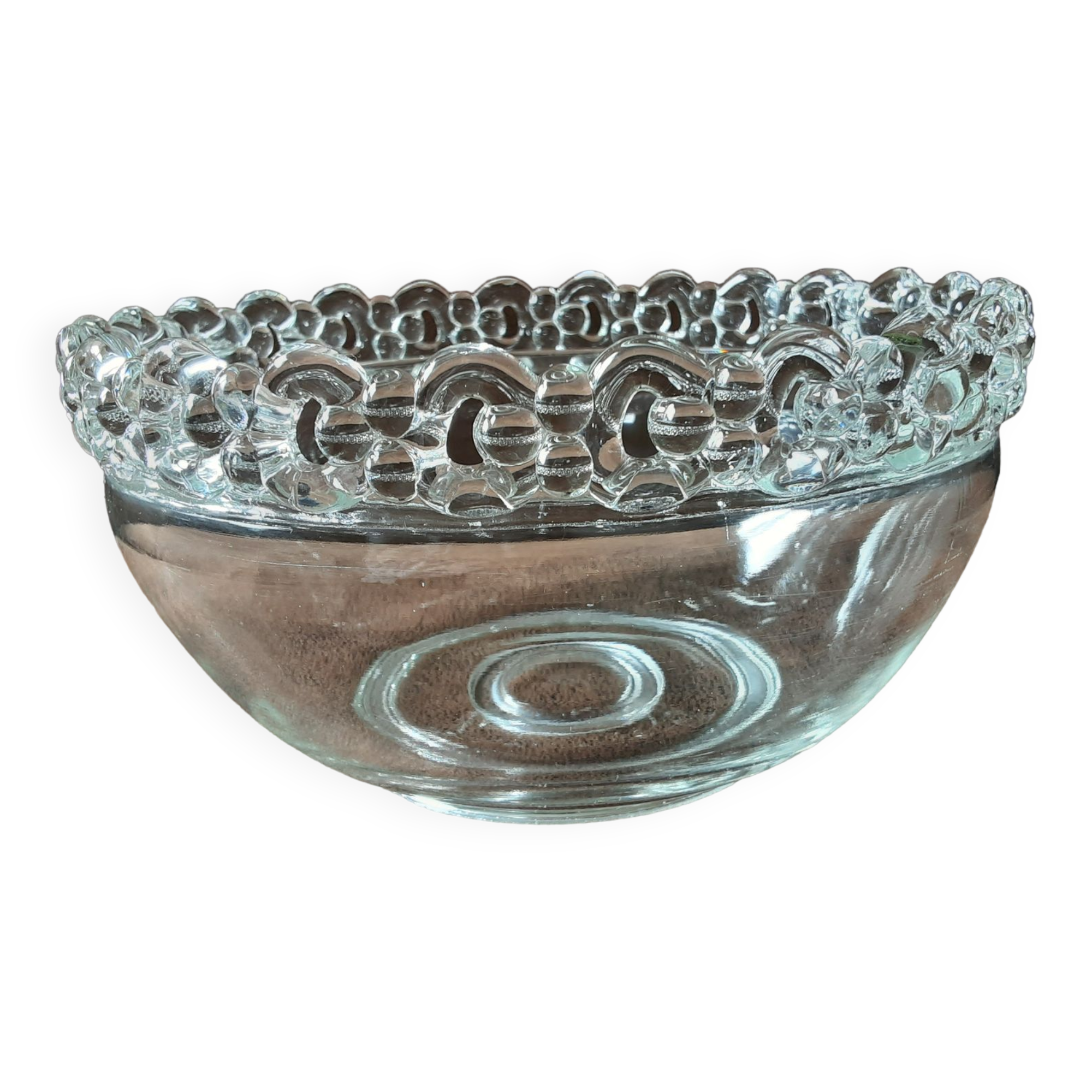 Crystal salad bowl