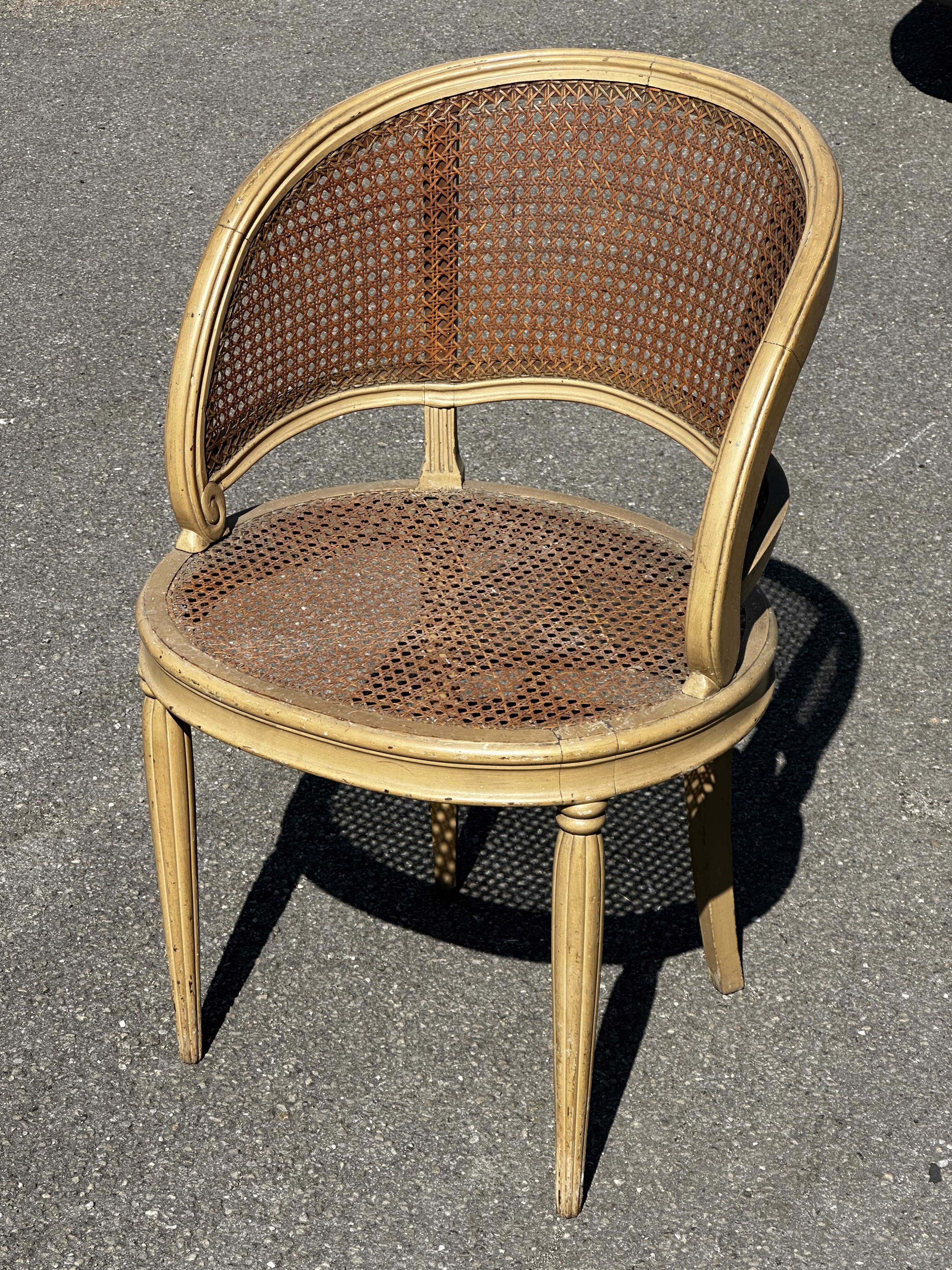 1920s cane armchair