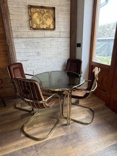 Copper Dining Set from Gastone Rinaldi, 1970s, Set of 5