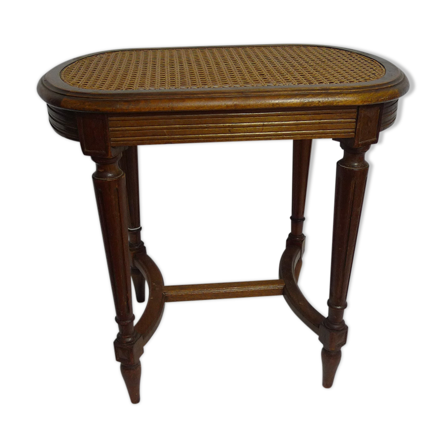Tabouret de piano cannage