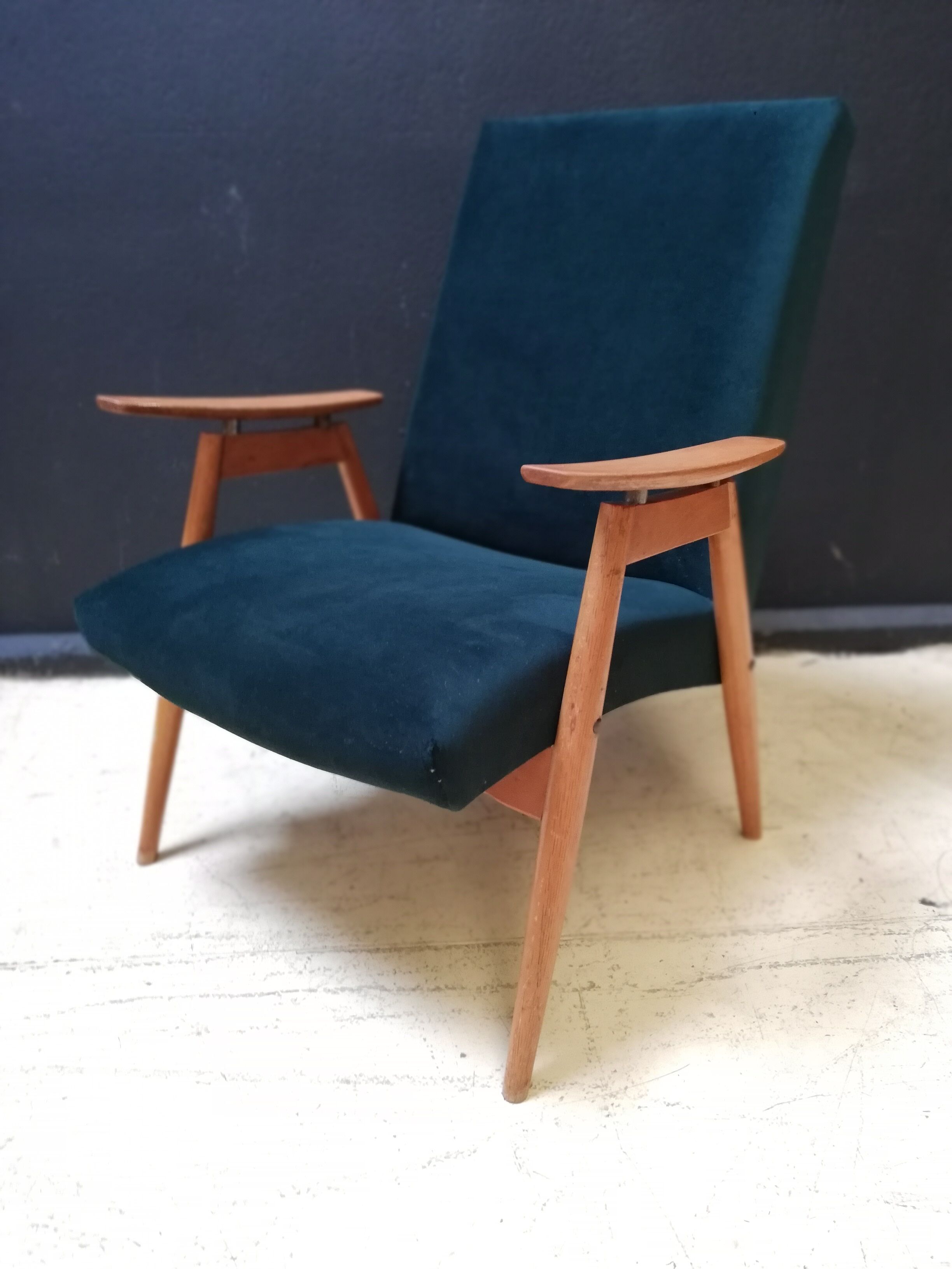Pair of vintage Czech armchairs (Jiroutek), art deco style, 1960