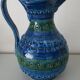 Bitossi Blue and Green Pitcher 26 cm Italy