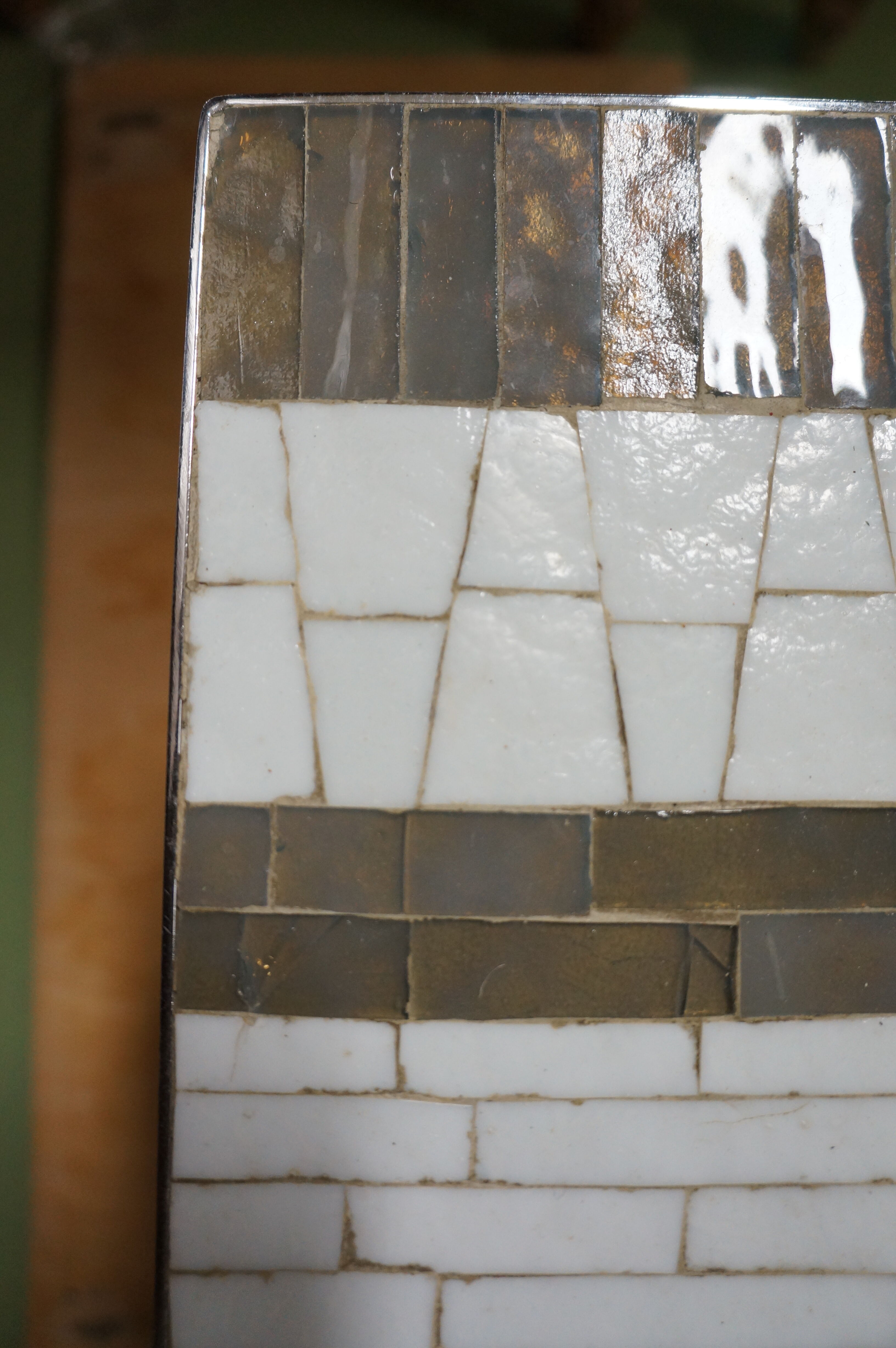 Table basse mosaic verre