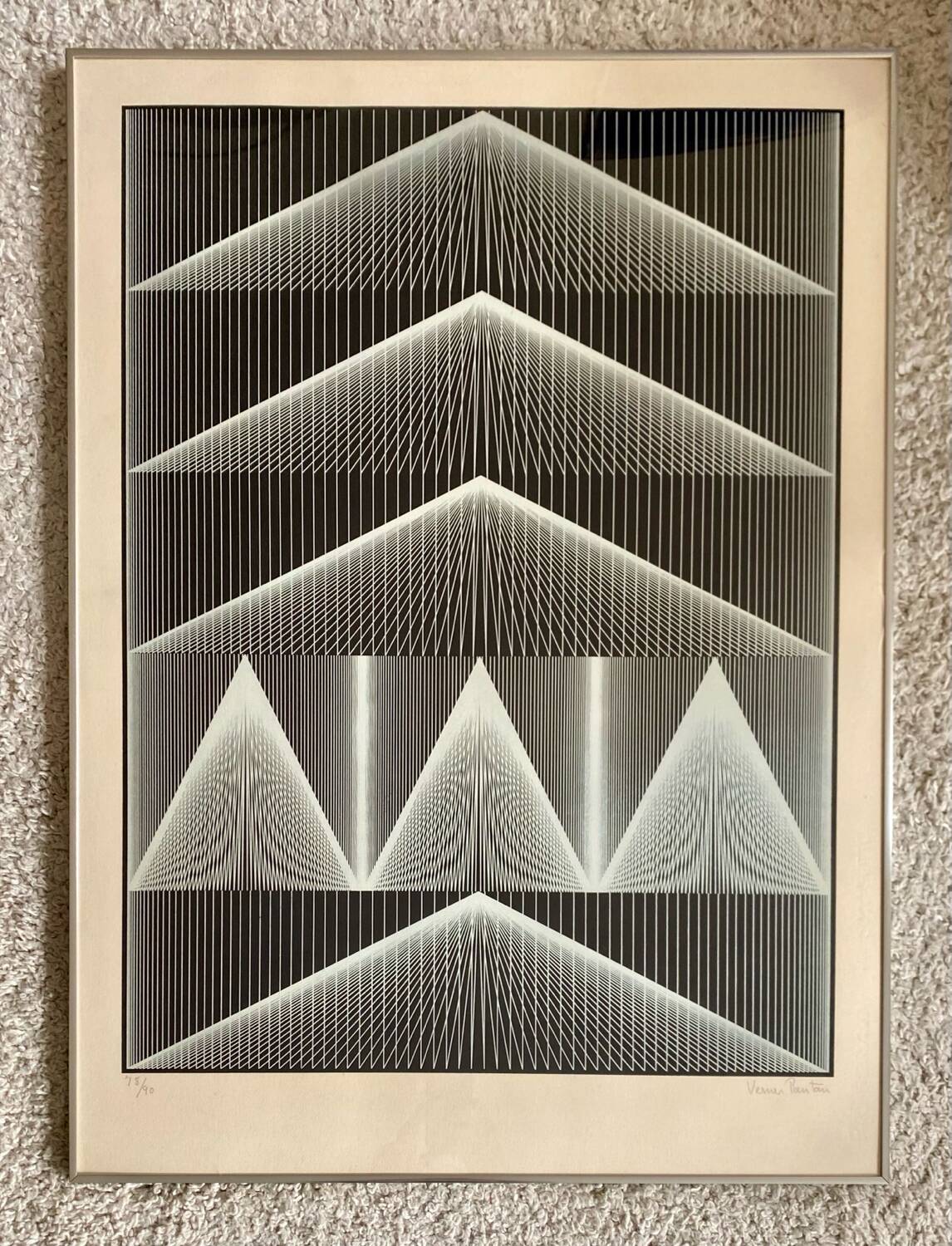 Verner Panton, lithograph 'cone line 1'