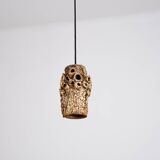 Sculptural ceramic pendant lamps by Bodil Marie Nielsen
