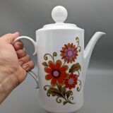 Théière cafetière blanche décor floral vintage winterling bavaria