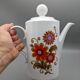 Théière cafetière blanche décor floral vintage winterling bavaria