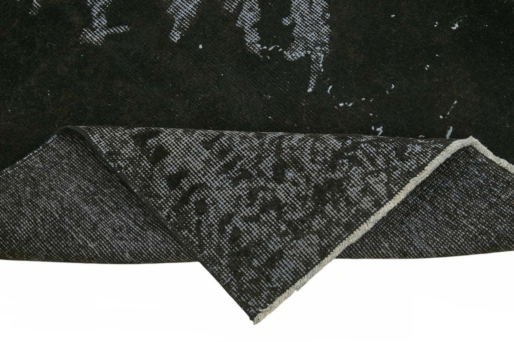 Overdyed Wool Vintage Handmade Carved Rug 169 cm x 288 cm