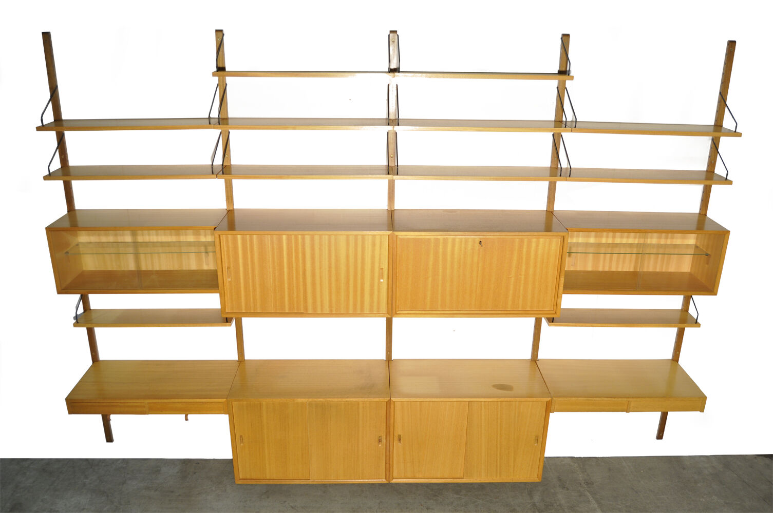 Oak modular wall unit by Poul Cadovius for Cado, 1960s