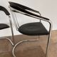 Chaises de bureau arrben italie années 70 chrome