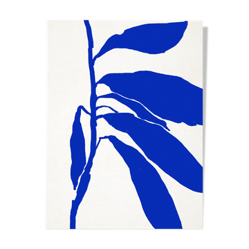Botanical illustration in blue, 50x70cm