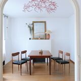 4 Scandinavian chairs skaï black