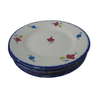 Lot of 6 flat plates "Digoin"