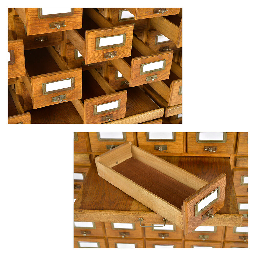 Grand meuble d’apothicaire en bois à 96 tiroirs