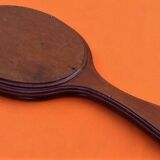 Mirror facing hand 19th Wood of Mahogany bevelled ice...