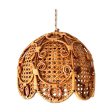 Vintage wicker chandelier and cannage