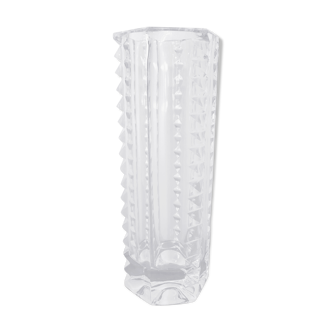 Hexagonal vase bevelled crystal